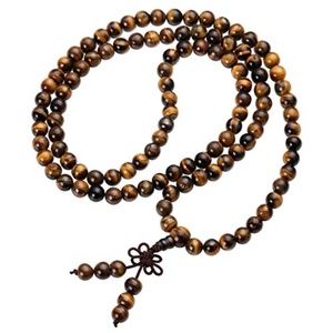 Tibetan Natural Tiger Eye Gemstone Beads Necklace